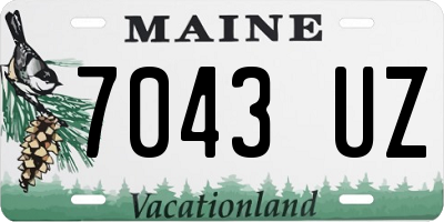 ME license plate 7043UZ