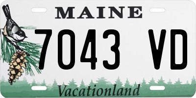 ME license plate 7043VD