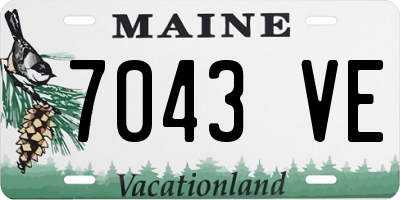 ME license plate 7043VE