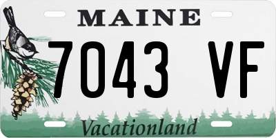ME license plate 7043VF