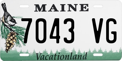 ME license plate 7043VG