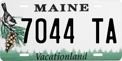 ME license plate 7044TA