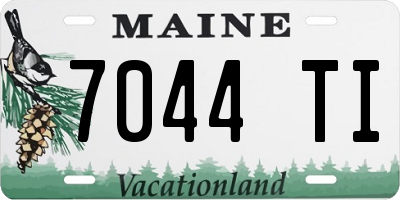 ME license plate 7044TI
