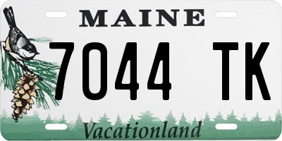 ME license plate 7044TK