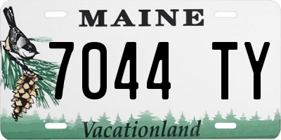 ME license plate 7044TY