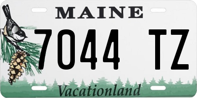ME license plate 7044TZ