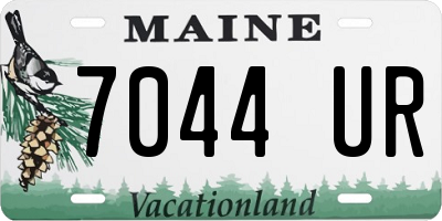 ME license plate 7044UR