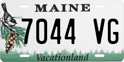 ME license plate 7044VG