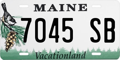 ME license plate 7045SB