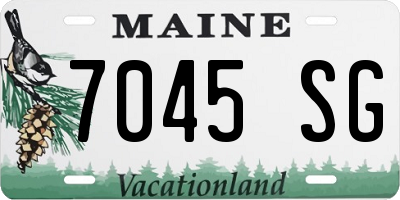 ME license plate 7045SG