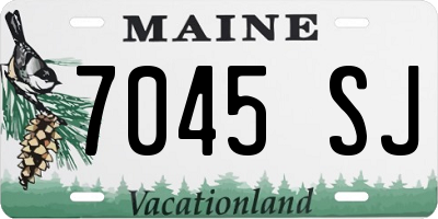 ME license plate 7045SJ