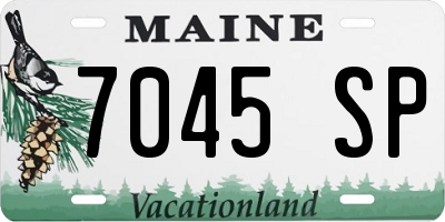 ME license plate 7045SP