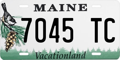 ME license plate 7045TC