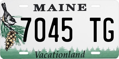 ME license plate 7045TG