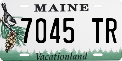 ME license plate 7045TR