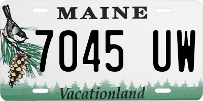 ME license plate 7045UW