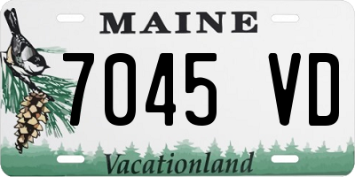 ME license plate 7045VD