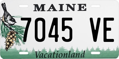 ME license plate 7045VE