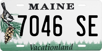ME license plate 7046SE