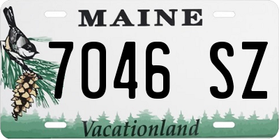 ME license plate 7046SZ