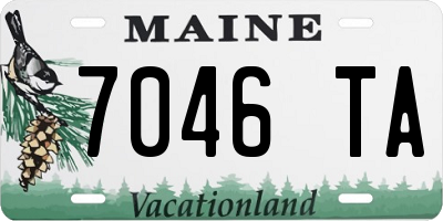 ME license plate 7046TA
