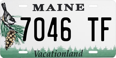 ME license plate 7046TF