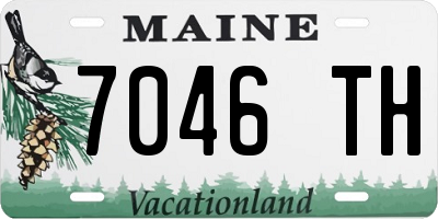 ME license plate 7046TH