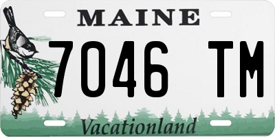 ME license plate 7046TM