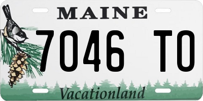 ME license plate 7046TO