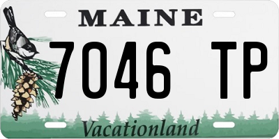 ME license plate 7046TP