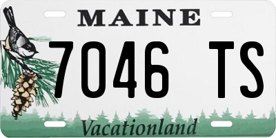 ME license plate 7046TS