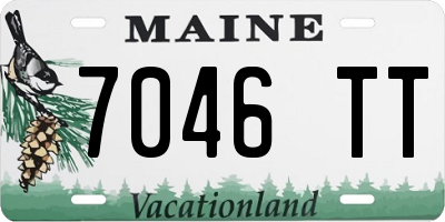 ME license plate 7046TT