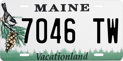 ME license plate 7046TW