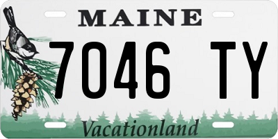 ME license plate 7046TY