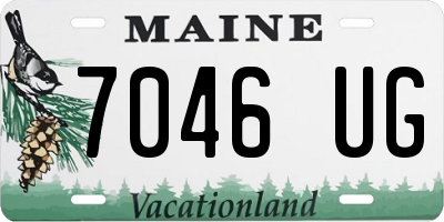 ME license plate 7046UG