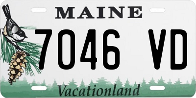 ME license plate 7046VD