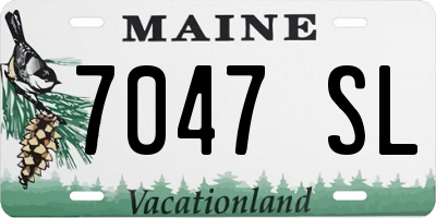 ME license plate 7047SL
