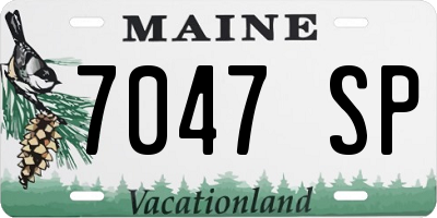 ME license plate 7047SP