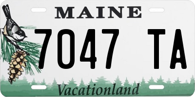 ME license plate 7047TA