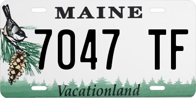 ME license plate 7047TF