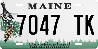 ME license plate 7047TK