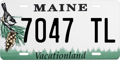 ME license plate 7047TL