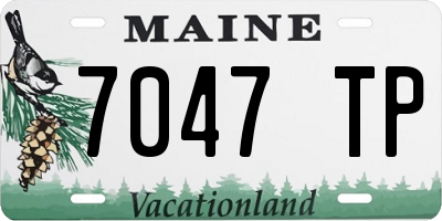 ME license plate 7047TP
