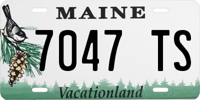 ME license plate 7047TS