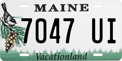 ME license plate 7047UI