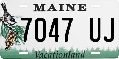 ME license plate 7047UJ