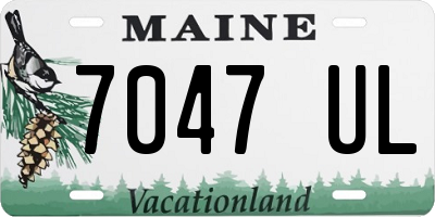 ME license plate 7047UL