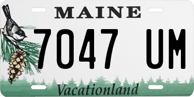 ME license plate 7047UM