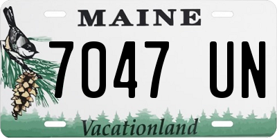 ME license plate 7047UN