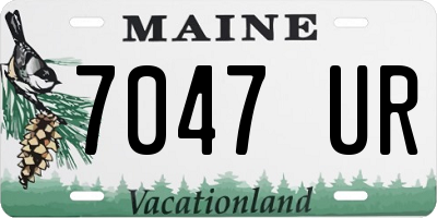 ME license plate 7047UR